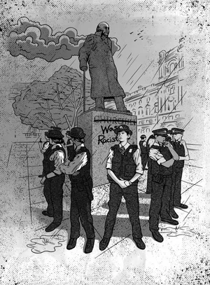 Statues and gangs: fascist panic and policing